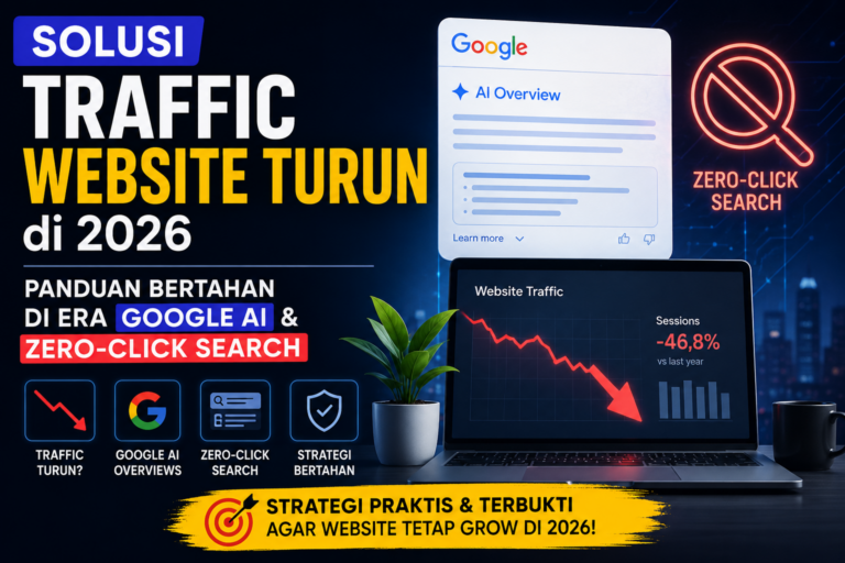 solusi traffic website turun 2026